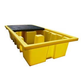 Doppel-IBC-Auffangpalette inkl. Gitterrost 1140L Wanne