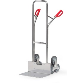 Fetra Alu-Treppenkarre, Tragkraft 200 kg, dreiarmige Rad-Sterne, breite Schaufel