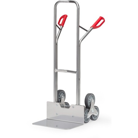 Fetra Alu-Treppenkarre, Tragkraft 200 kg, dreiarmige Rad-Sterne, breite Schaufel