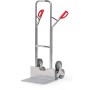 Fetra Alu-Treppenkarre, Tragkraft 200 kg, dreiarmige Rad-Sterne, breite Schaufel
