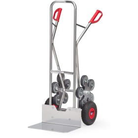 Fetra Alu-Treppenkarre, Tragkraft 200 kg, fünfarmige Rad-Sterne, breite Schaufel