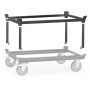 Fetra Aufsetzrahmen für Paletten-Fahrgestelle, Höhe mit Fahrgestell 650 mm ohne 370 mm, LxB 1210x810 mm, Grey Edition