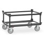 Fetra Aufsetzrahmen für Paletten-Fahrgestelle, Höhe mit Fahrgestell 650 mm ohne 370 mm, LxB 1210x810 mm, Grey Edition