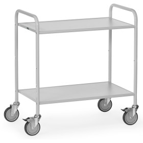 Fetra Bürowagen mit 2 Böden, Ladefläche 800 x 500 mm, grau