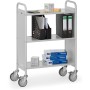 Fetra Bürowagen mit 3 Böden und 2 Seitenwände, Ladefläche 720 x 350 mm, grau