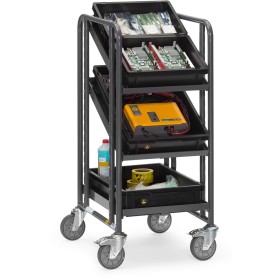 Fetra ESD-Eurokasten-Wagen mit offenem Rahmen, Ladefläche 410 x 610 mm