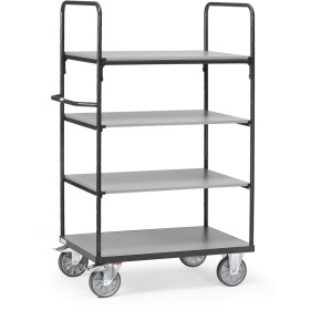 Fetra Etagenwagen mit 4 Böden, Höhe 1800 mm, Grey Edition