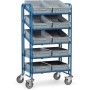 Fetra Eurokasten-Wagen mit 10 gleichen Kästen, Ladefläche 820 x 610 mm
