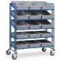 Fetra Eurokasten-Wagen mit 15 gleichen Kästen, Ladefläche 1240 x 610 mm