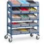 Fetra Eurokasten-Wagen mit 15 gleichen Kästen, Ladefläche 1240 x 610 mm