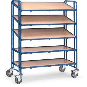Fetra Eurokasten-Wagen mit Bodenplatten, blau, Ladefläche 1240 x 610 mm