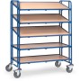 Fetra Eurokasten-Wagen mit Bodenplatten, blau, Ladefläche 1240 x 610 mm