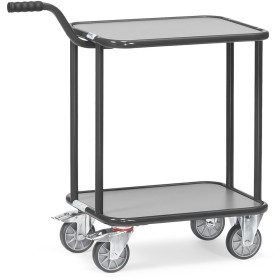 Fetra Griffroller mit 4 Rädern, 2 Holzplattformen, Grey Edition