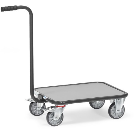 Fetra Griffroller mit 4 Rädern, Holzplattform, Grey Edition