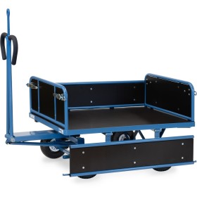 Fetra Handpritschenwagen mit Luftbereifung, 3 Bordwände abklappbar, mit Zugöse