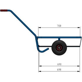 Fetra Handwagen mit Ladefläche aus wasserfestem Sperrholz