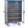 Fetra Kastenwagen 750 kg, transparente Türen, mit TOTALSTOP, Stahlblech verzinkt, Treibriegelverschluss