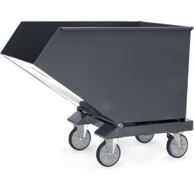 Ribaltabile Fetra, 600 litri, capacità di carico 750 kg, Grigio