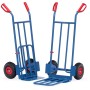 Fetra Paketkarre, Tragkraft 250 kg, Höhe 1150 mm, mit Stahlblech- und Klappschaufel