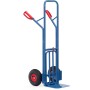 Fetra Paketkarre, Tragkraft 300 kg, Höhe 1300 mm, mit Stahlblech- und Klappschaufel