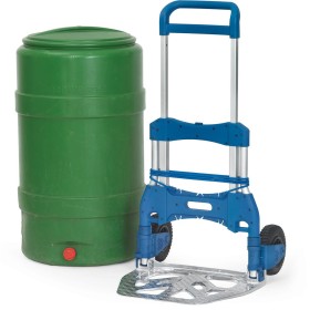 Fetra Paketroller, klappbar, Höhe 1190 mm, Tragkraft 250 kg, Lufträdern 220 x 70 mm