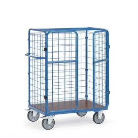 Fetra Paketwagen mit Drahtgitter und Doppelflügeltüren, mit wasserfester Plattform, 1550mm