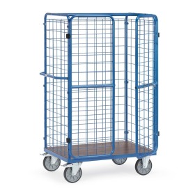 Fetra Paketwagen mit Drahtgitter und Doppelflügeltüren, mit wasserfester Plattform, 1800mm