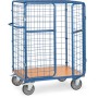 Fetra Paketwagen mit Drahtgitterwänden, Doppelflügeltüren + Dach, Höhe 1550 mm