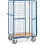 Fetra Paketwagen mit Drahtgitterwänden, Doppelflügeltüren + Dach, Höhe 1800 mm