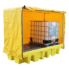 Doppel-IBC Weichabgedeckte Auffangpalette 1140L Wanne