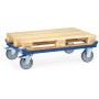 Fetra Paletten-Fahrgestell, 750 kg, 1200 x 800 mm, TPE-Bereifung, blau,