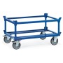 Fetra Paletten-Fahrgestell, 750 kg, 1200 x 800 mm, TPE-Bereifung, blau,