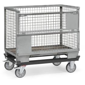 Fetra Paletten-Fahrgestell, 750 kg, 1200 x 800 mm, TPE-Bereifung, Grey Edition