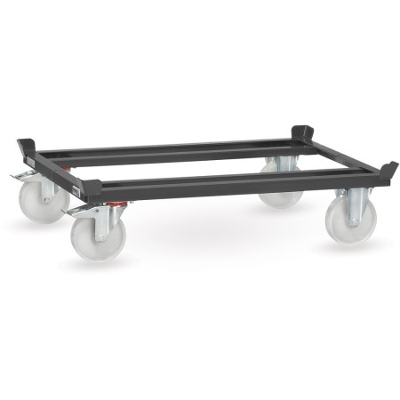 Fetra Paletten-Fahrgestell, Tragkraft 1050 kg, 1210 x 810 mm, Polyamidräder, Grey Edition