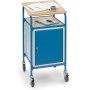 Fetra Rollpult mit Schreibfläche und Stahlschrank, Ladefläche 500 x 600 mm