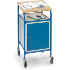 Fetra Rollpult mit Schreibfläche und Stahlschrank, Ladefläche 500 x 600 mm