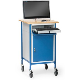 Fetra Rollpult mit waagerechter Schreibfläche und Stahlschrank, Ladefläche 650 x 650 mm