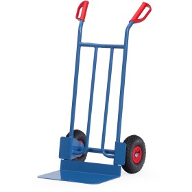 Fetra Stahlrohrkarre, Lufträder, Tragkraft 250kg, Höhe 1150 mm, breite Schaufel