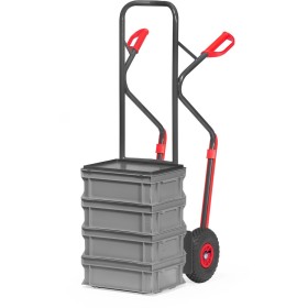 Fetra Stahlrohrkarre, Tragkraft 300 kg, Höhe 1300 mm, Grey Edition