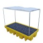 Doppel-IBC Weichabgedeckte Auffangpalette 1140L Wanne