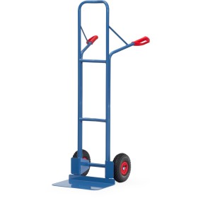 Fetra Stahlrohrkarre, Tragkraft 300 kg, Höhe 1600 mm, breite Schaufel