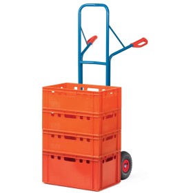 Carrello in tubo d'acciaio Fetra, capacità di carico 300 kg, altezza 1600 mm, pala larga