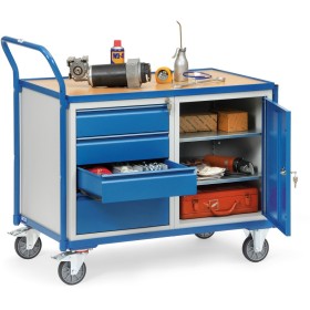 Fetra Tischwagen mit 1 Schrank und 4 Schubladen, umlaufender Rand