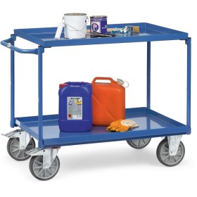 Fetra Tischwagen mit 2 Blechwannen, blau