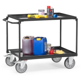 Fetra Tischwagen mit 2 Blechwannen, Grey Edition