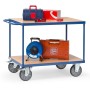 Fetra Tischwagen mit 2 Böden, blau, Tragkraft 500 / 600 kg