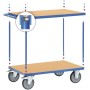 Fetra Tischwagen mit 2 Böden, blau, Tragkraft 500 / 600 kg