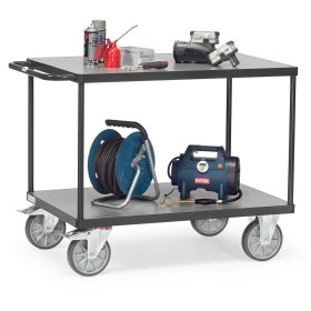 Fetra Tischwagen mit 2 Böden, Grey Edition, Tragkraft 500 / 600 kg