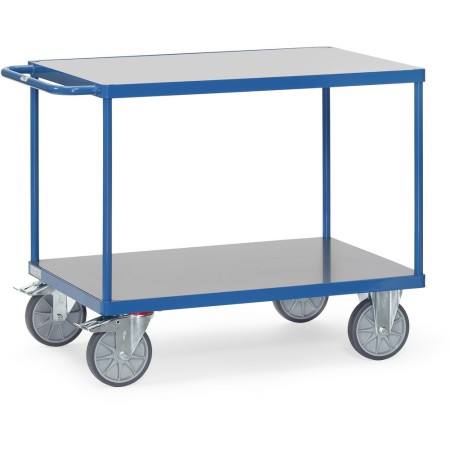 Fetra Tischwagen mit 2 Böden, Hart-PVC-Plattformen