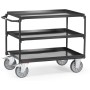 Fetra Tischwagen mit 3 Blechwannen, Grey Edition